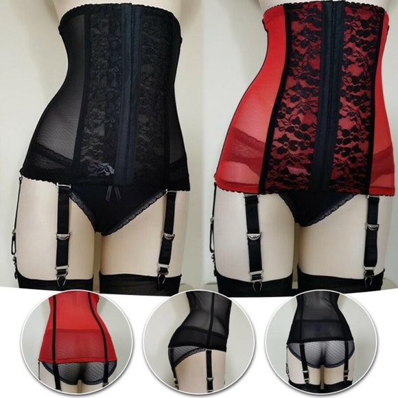 6 Garter high waist Girdle/Corset - front closure fits 28" to 40" waist LAST ONE - Picture 3 of 9